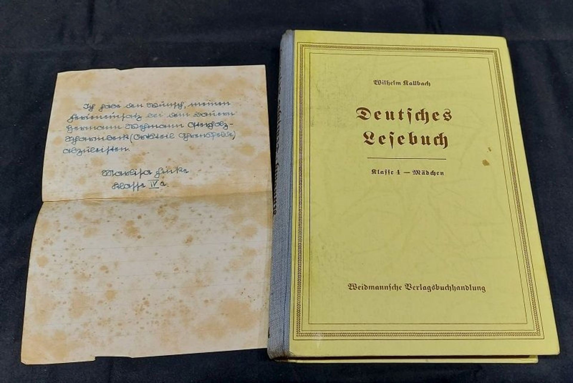 Altes Buch WK II "Deutsches Lesebuch für höhere Schulen" - Bild 2 aus 2