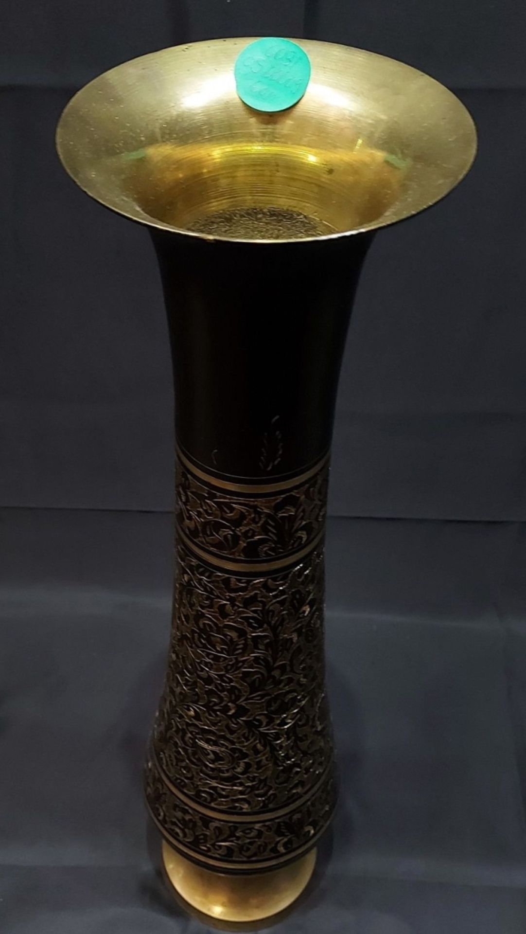 Aus Kapitänsvilla - XXL Metallvase ca. 59cm hoch Orientalisch - Image 2 of 6