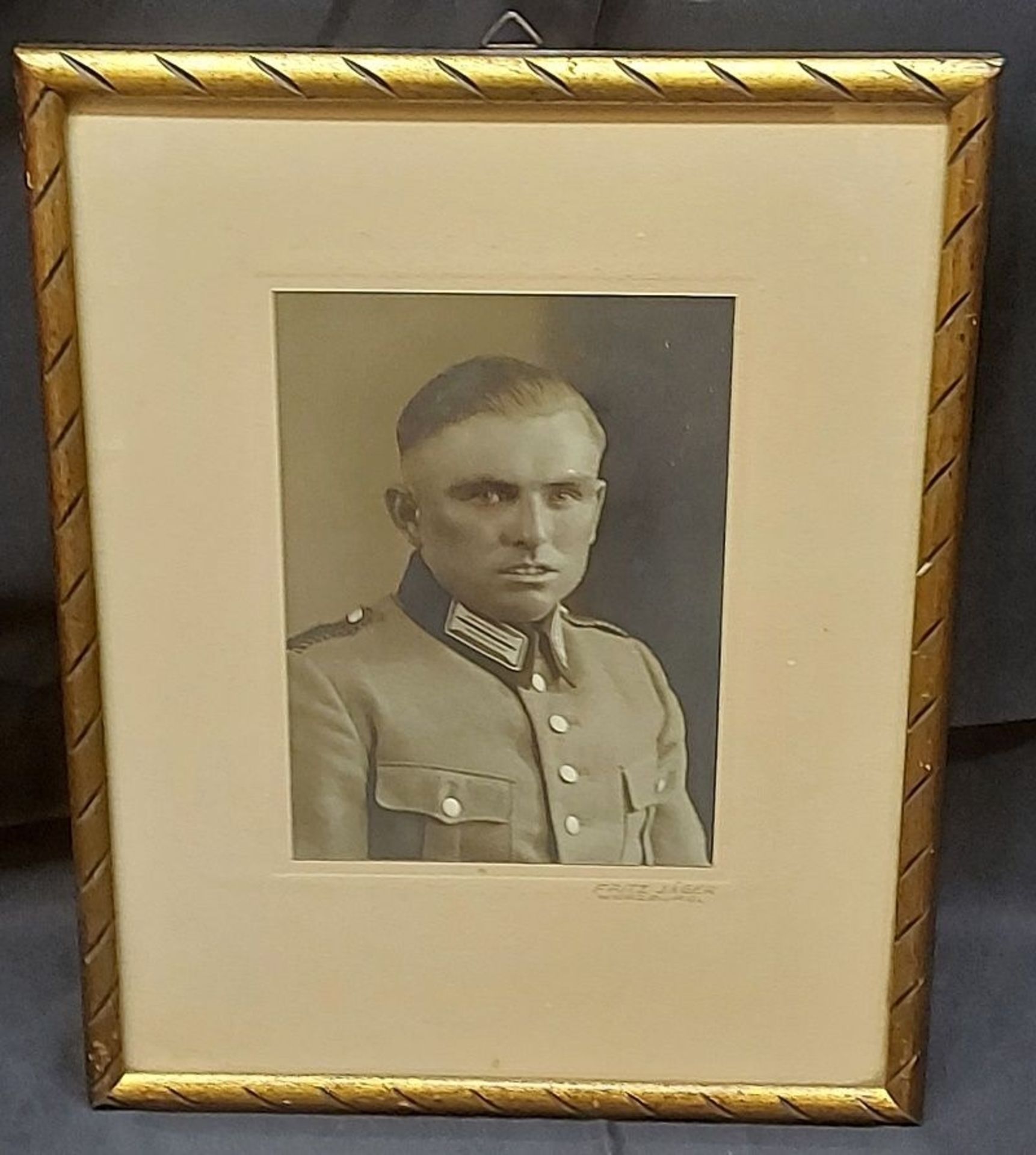 Alte Fotographie Soldatenbild in Uniform WK II