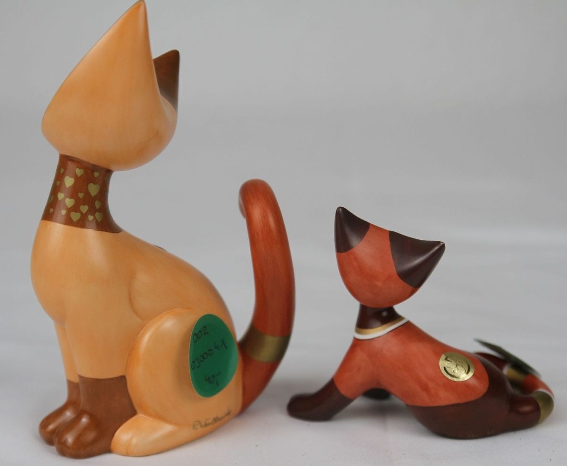 Rosina Wachtmeister 2 zauberhafte Porzellan Katzen Goebel - Image 3 of 5