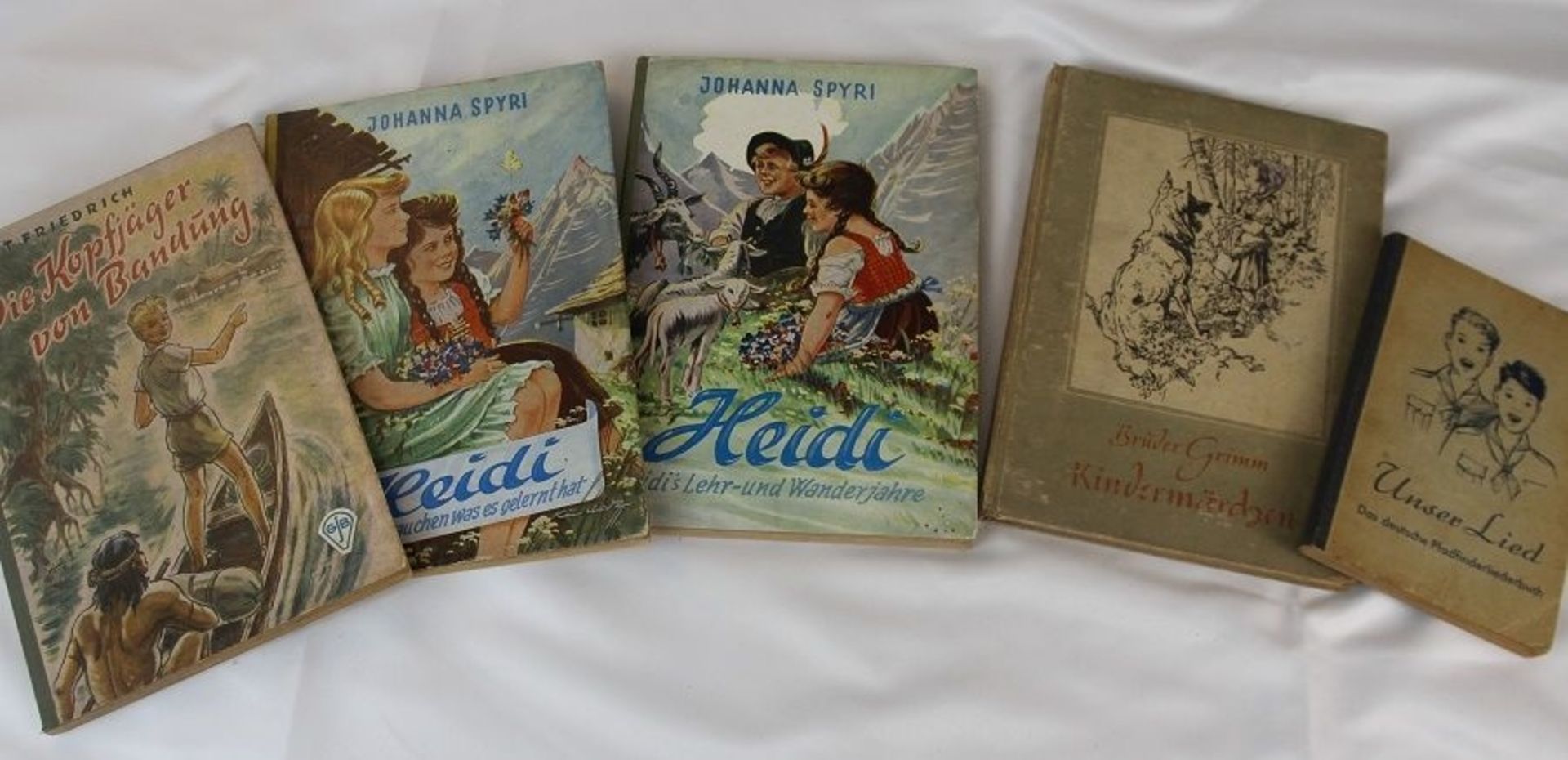 Konvolut alte Kinderbücher 5 Stk. u.a. Heidi, Grimm etc. - Bild 2 aus 2