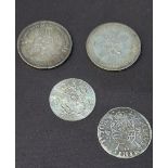 Für den Tierschutzverein Gifhorn: 4 x alte Silbermünze u.a. Krönungs Thaler ca. 49,5g