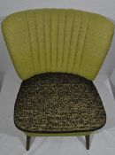 Schöner Vintage Cocktailsessel, Mid Century, grün schwarz