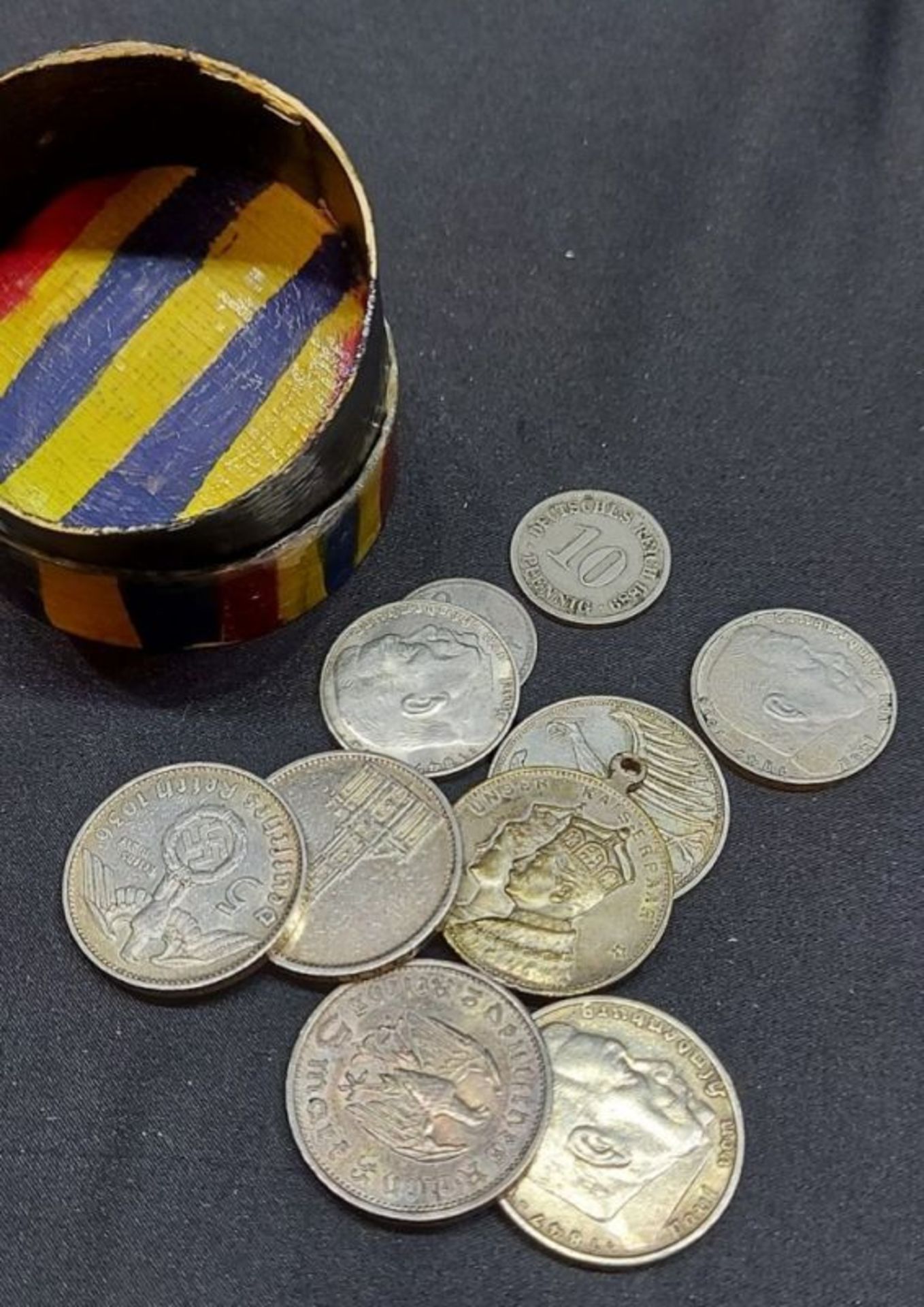 Eine Dose voller alter Münzen u.a. 2.WK, DR, Silber - Bild 3 aus 3