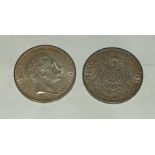 Für den Tierschutzverein Gifhorn: 2 alte 3 Mark Silbermünzen 1911 + 1912