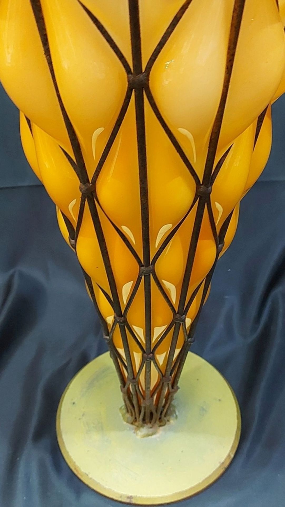 XXL Traumhaft schöne Glas Vase riesige Vase in Metallmontur verm. Murano o. Daum - Bild 6 aus 11