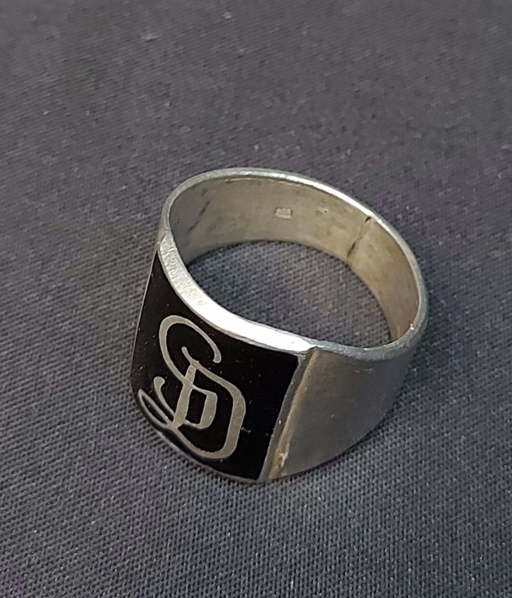Siegel Ring Herrenring SD 835er Silber ca. 8g - Bild 8 aus 9