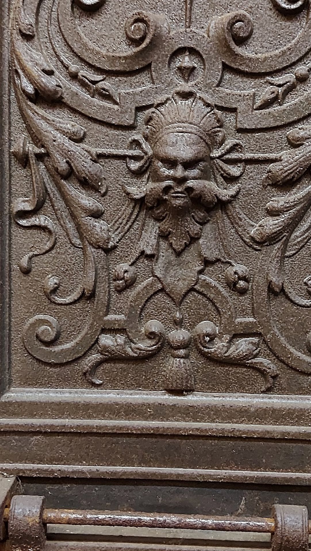Antike Ofentür Ofenklappe Gusseisen Kachelofen Ascheklappe - Bild 5 aus 5