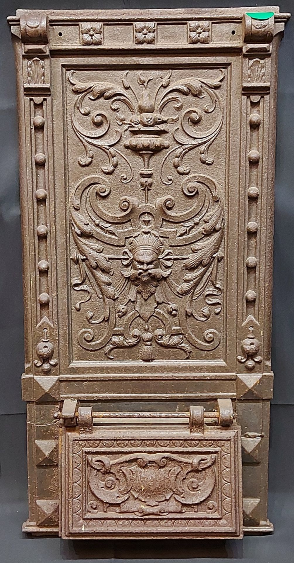 Antike Ofentür Ofenklappe Gusseisen Kachelofen Ascheklappe - Bild 4 aus 5