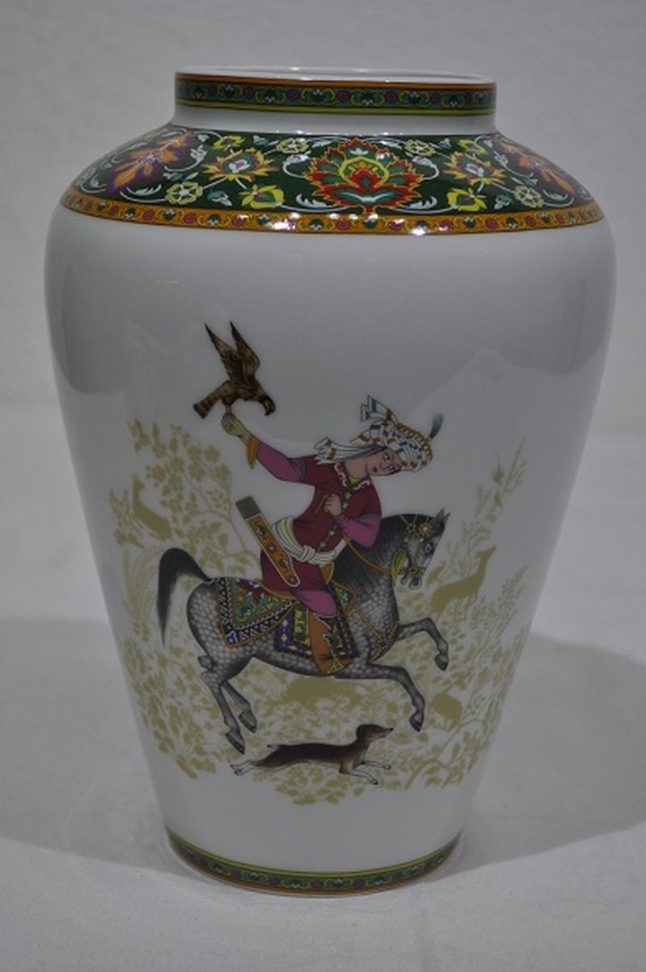 Rares Sammlerstück große Vase Tirschenreuth Cavallo Reiter Jagd - Bild 4 aus 4