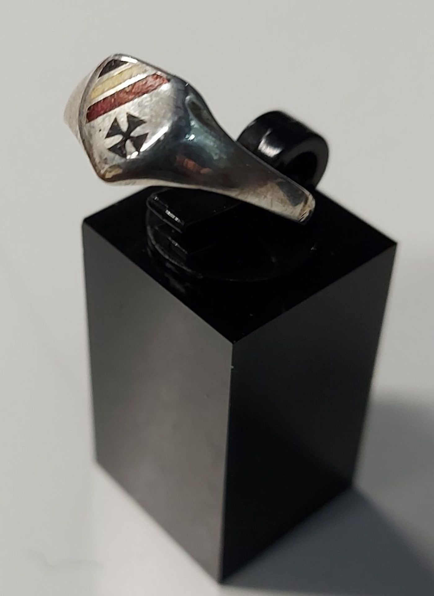800er Silberring Siegelring Eisernes Kreuz Ring WKI - Bild 2 aus 6