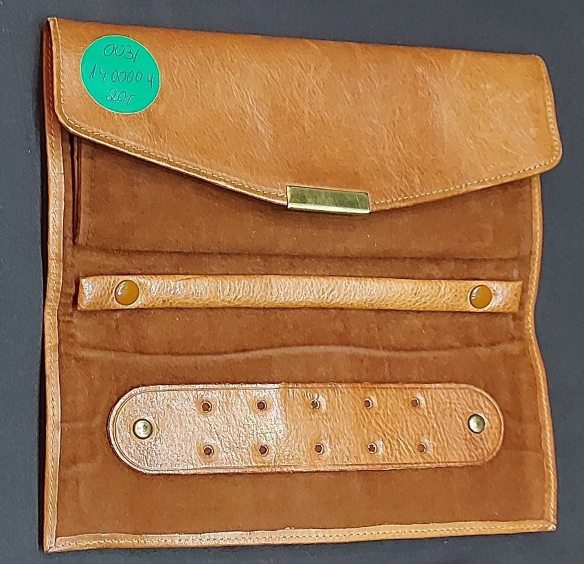 Vintage Leder Schmucketui verm. Straußenleder - Bild 4 aus 4