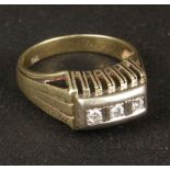 Goldring Damenring 585 GG 14k 3 Brillanten ca. 5,5g