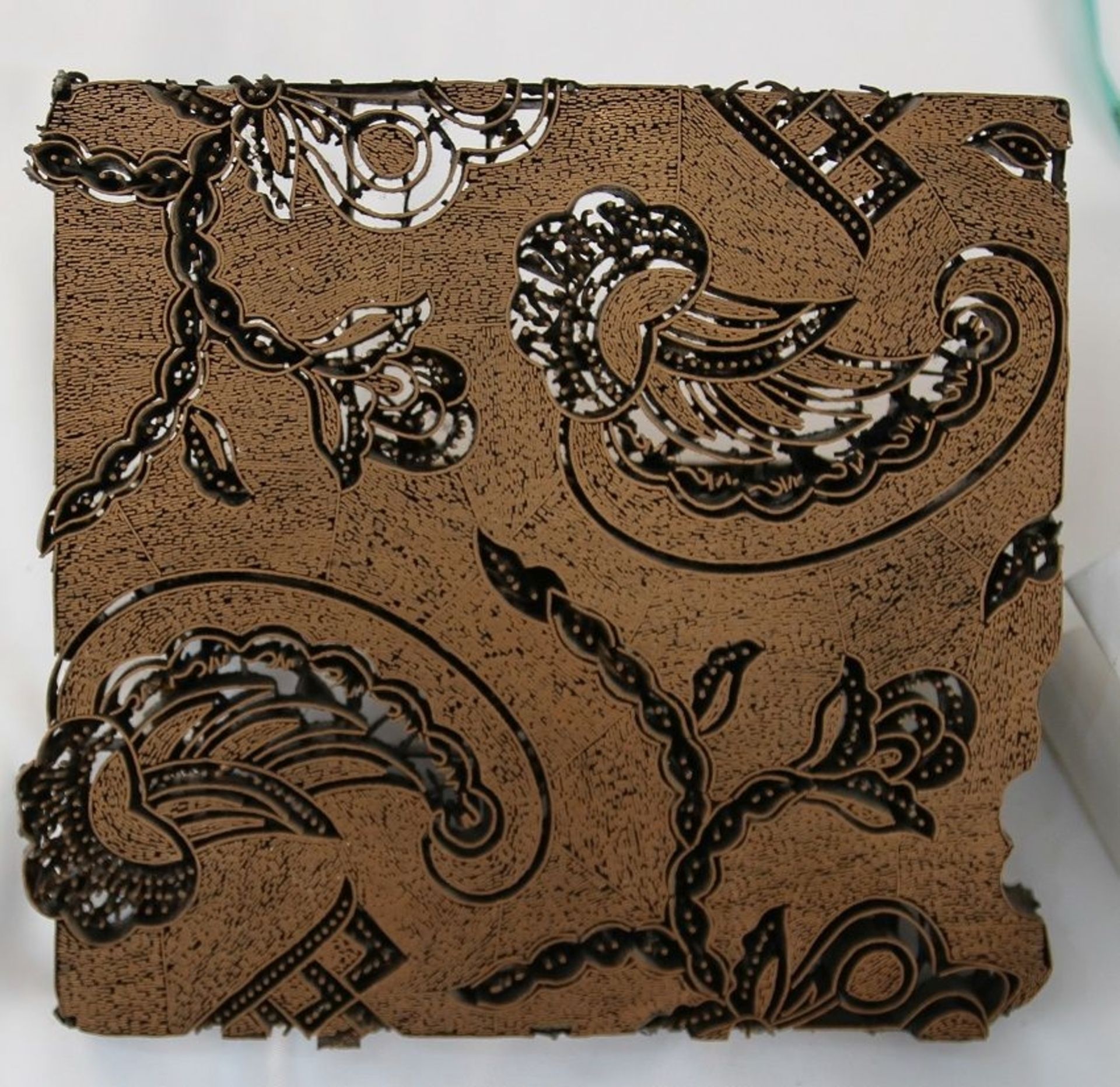 Antiker, filigraner Vintage Batik Kupfer Stempel - Bild 6 aus 6