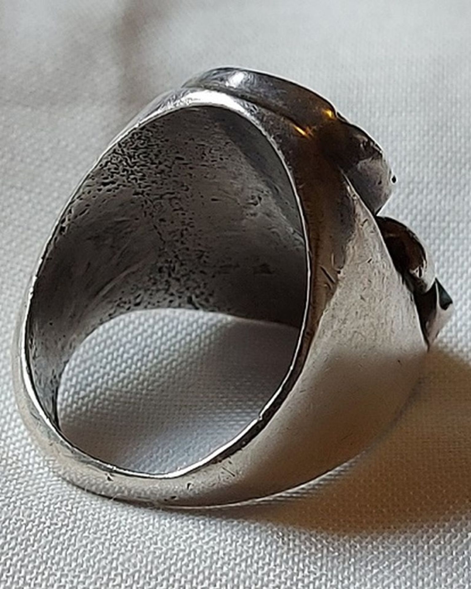 Massiver Silber Ring mit echten Türkisen Gr. 64 - Image 2 of 2