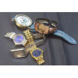 Konvolut Armbanduhren 5 Stk. Teileträger für Bastler