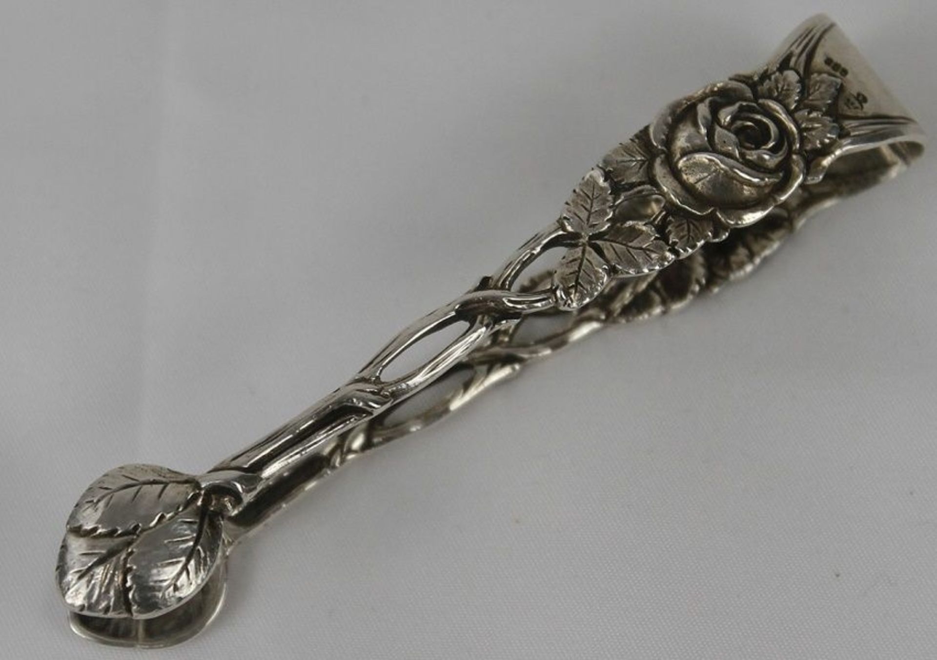 Antike Zuckerzange Hildesheimer Rose 800er Silber