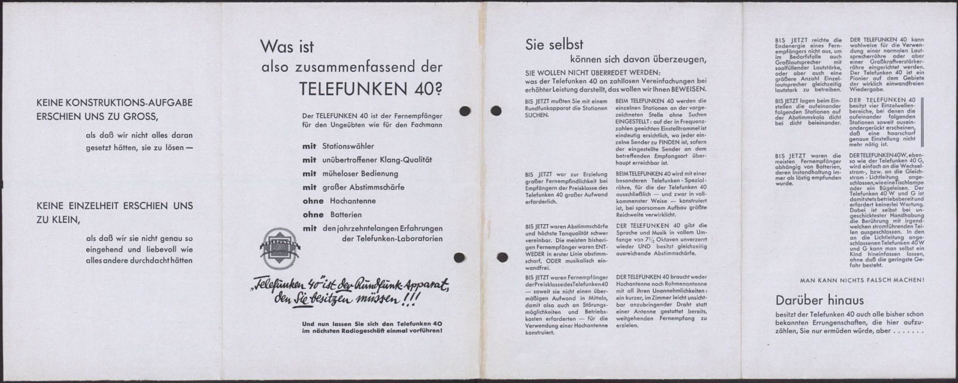 Antikes Röhrenradio Telefunken 40G Bakelitgehäuse, museale Rarität - Image 7 of 9