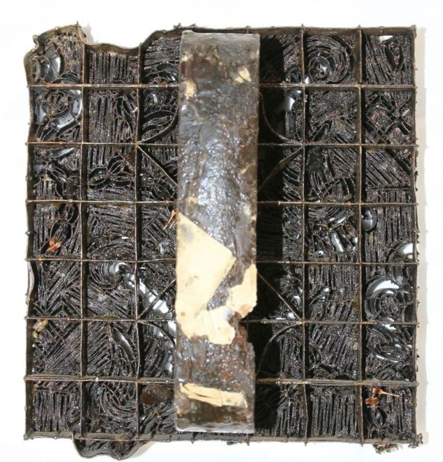 Antiker, filigraner Vintage Batik Kupfer Stempel - Bild 5 aus 6