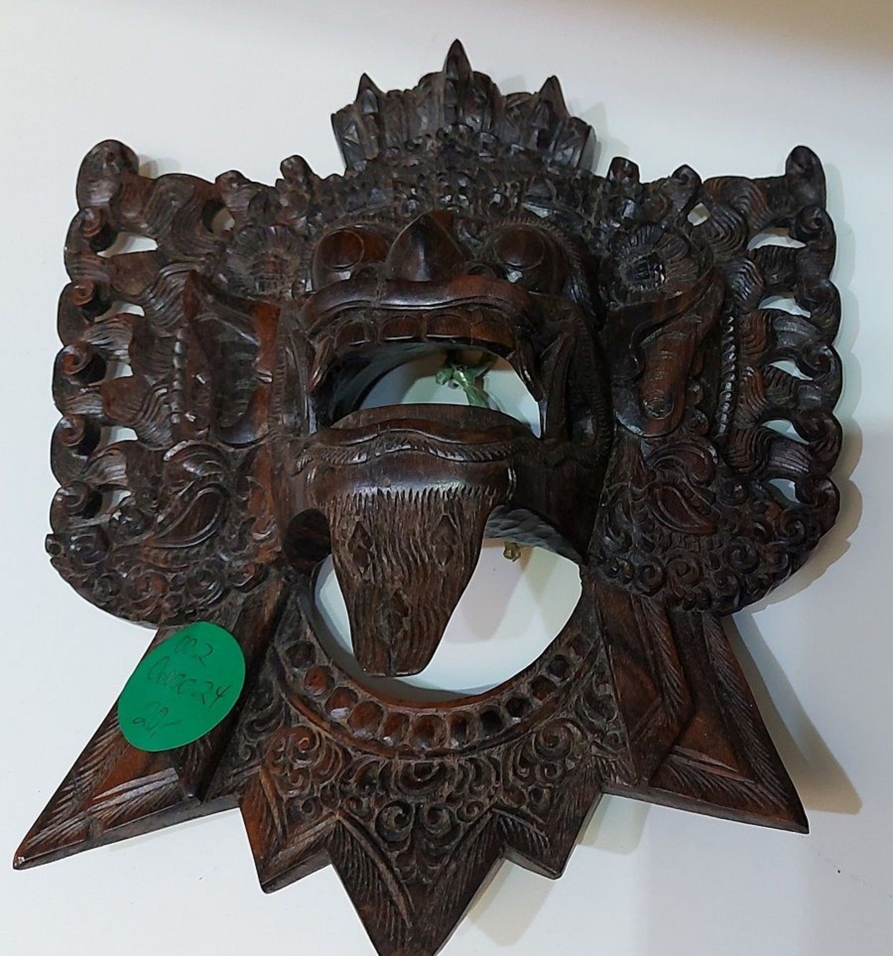 Schöne alte chin. Holz Maske, Drachenmaske - Bild 6 aus 8