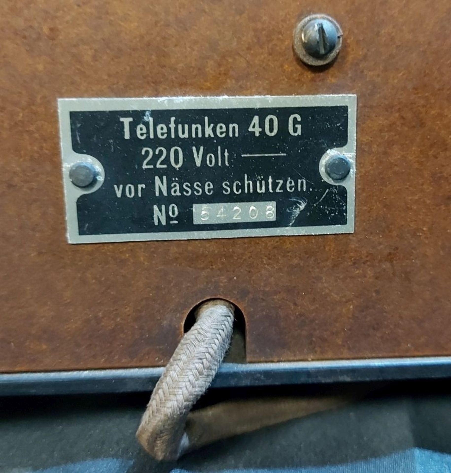 Antikes Röhrenradio Telefunken 40G Bakelitgehäuse, museale Rarität - Image 3 of 9