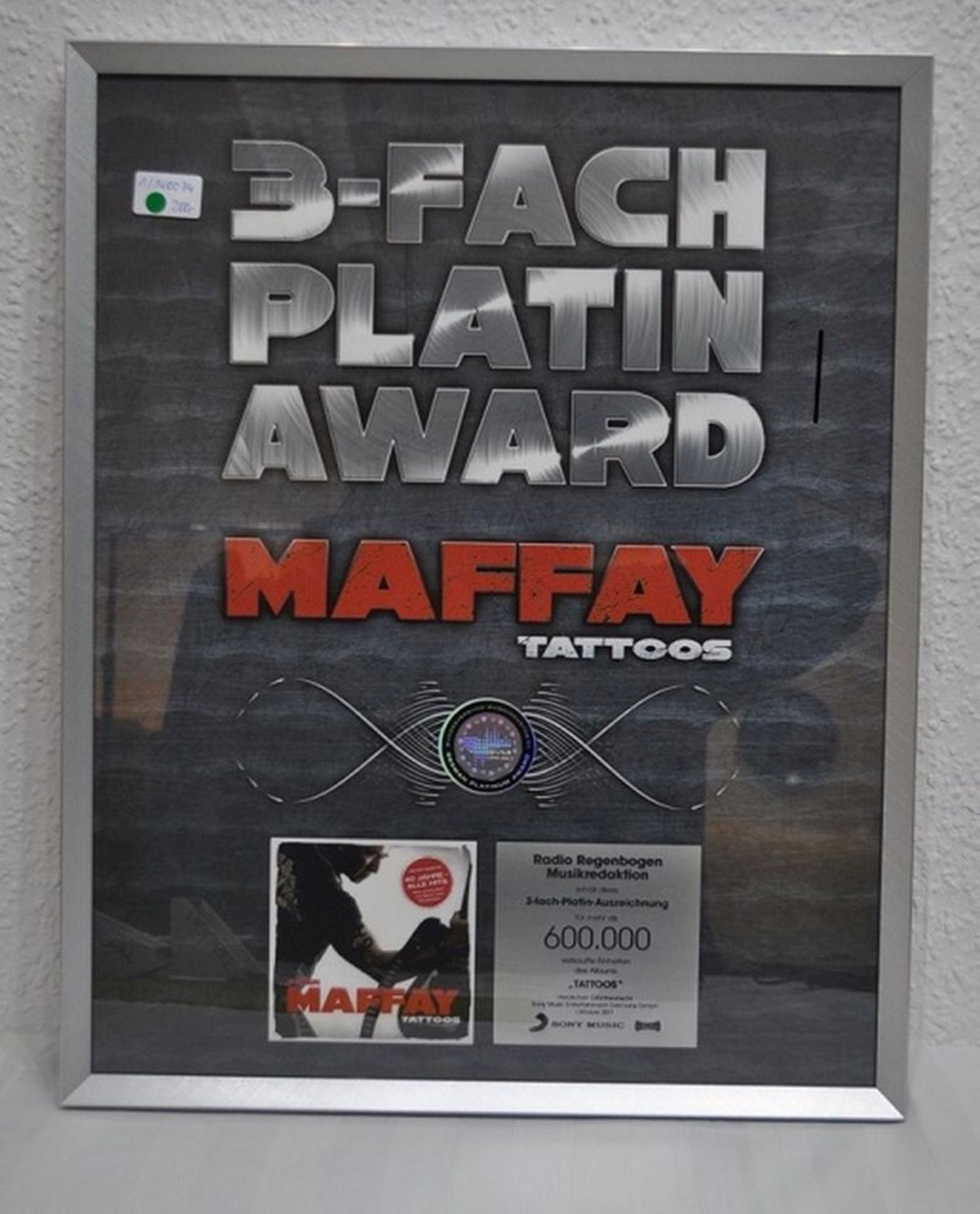 Seltene Platin Auszeichnung Musikpreis Peter Maffay