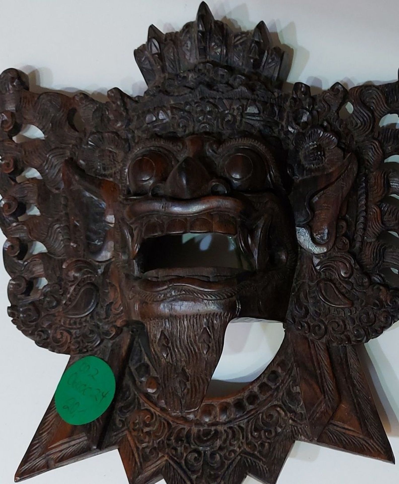Schöne alte chin. Holz Maske, Drachenmaske - Image 7 of 8
