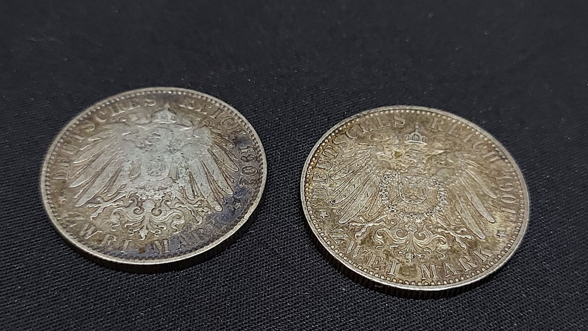 Für den Tierschutzverein 2 x 2 Mark Silbermünzen 1901/1902 - Bild 4 aus 4