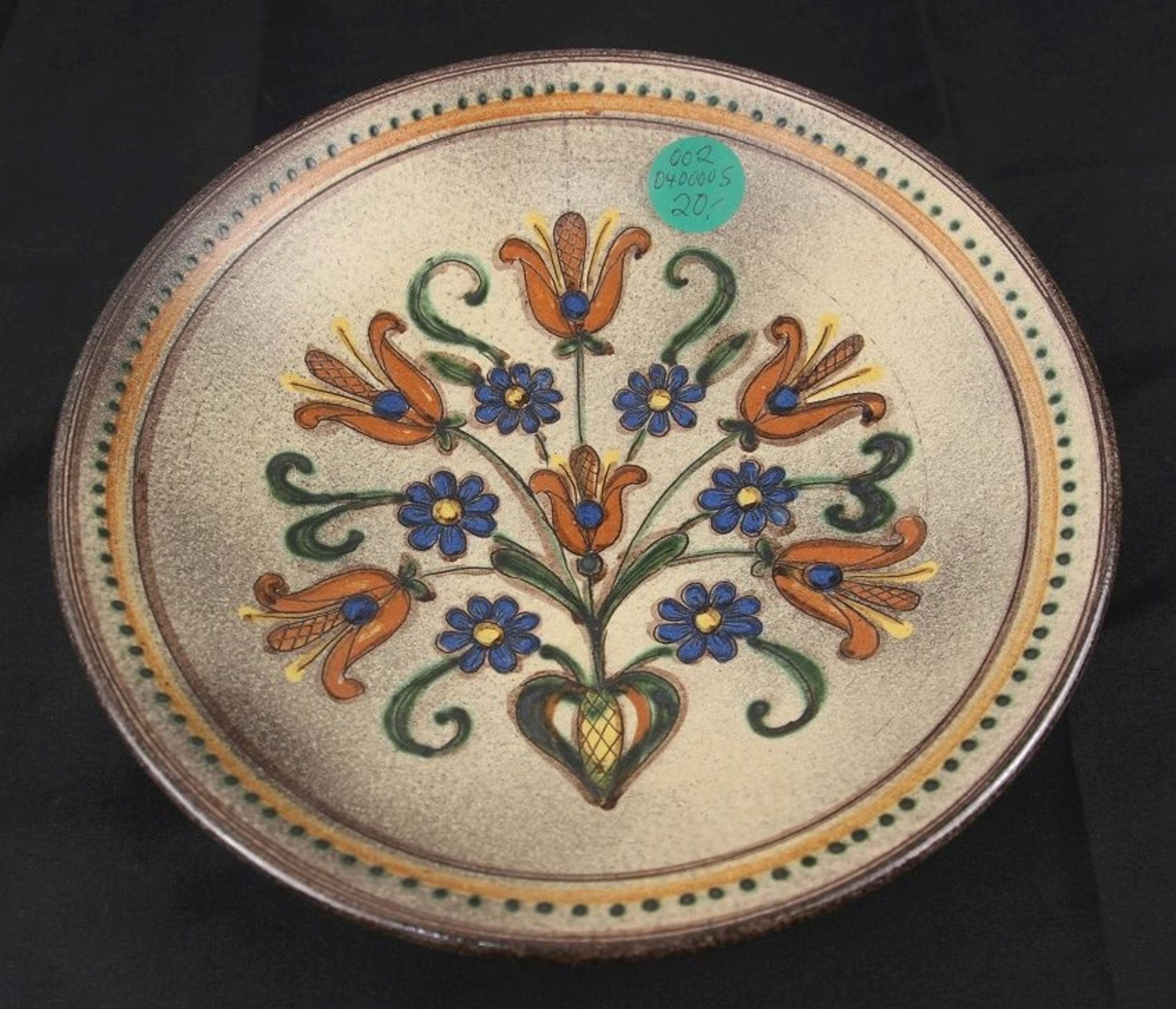 Seltener Vintage Keramik Wandteller orig. Thun handgefertigt