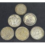 Für den Tierschutzverein Gifhorn: 6 alte Silbermünzen