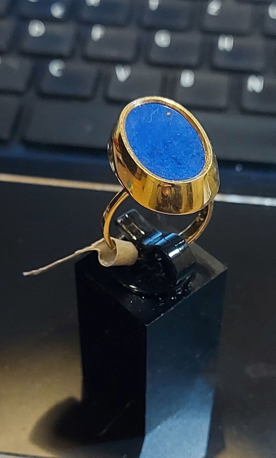 Toller Damenring Lapis Lapislazuli 585 GG 14K wie neu - Bild 5 aus 5