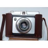 Alte Kamera Rollfilmkamera Fotoapparat DACORA Digna in Ledertasche