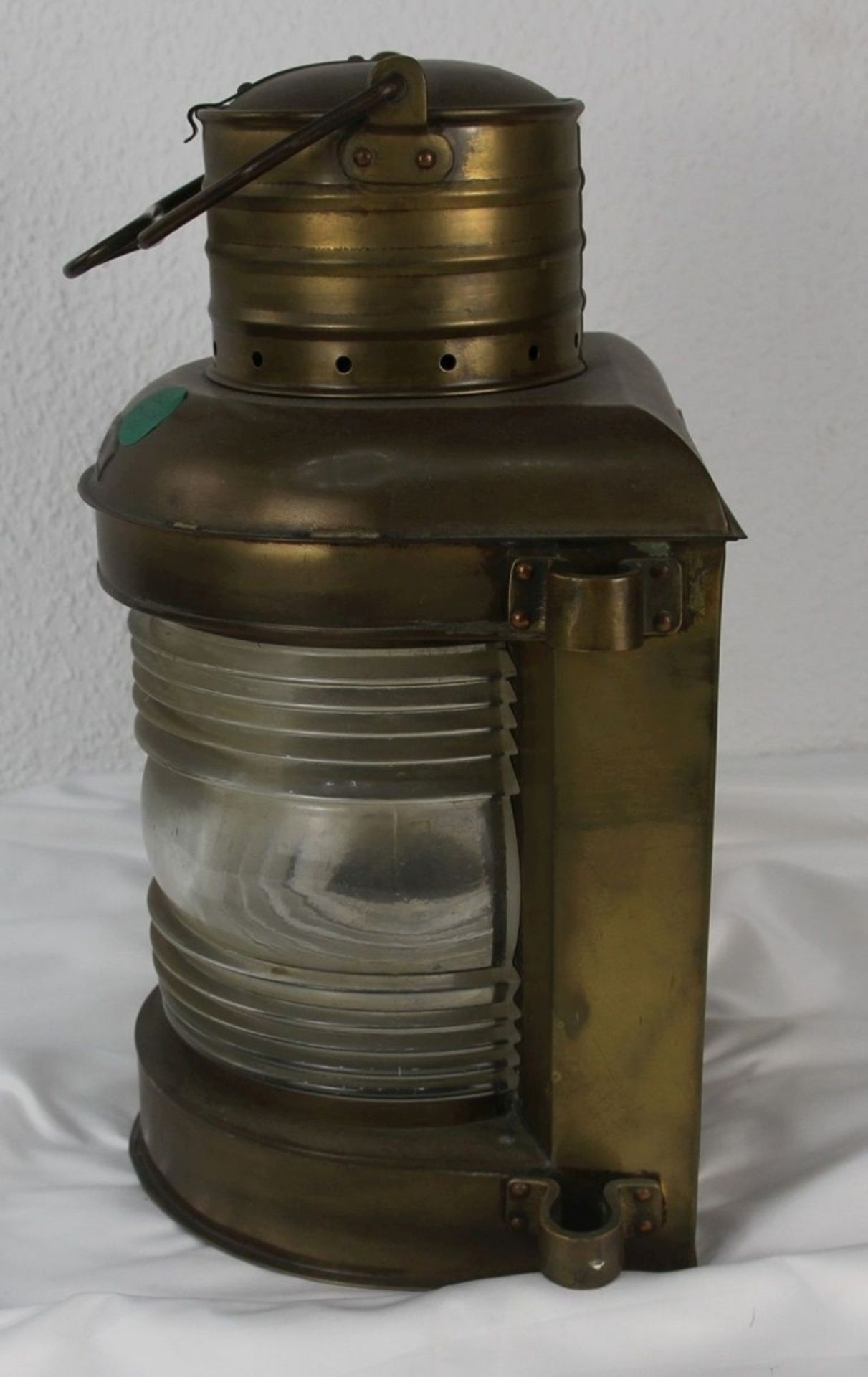 Aus Kapitänsnachlass - alte maritime Messinglampe H 44cm - Image 3 of 5