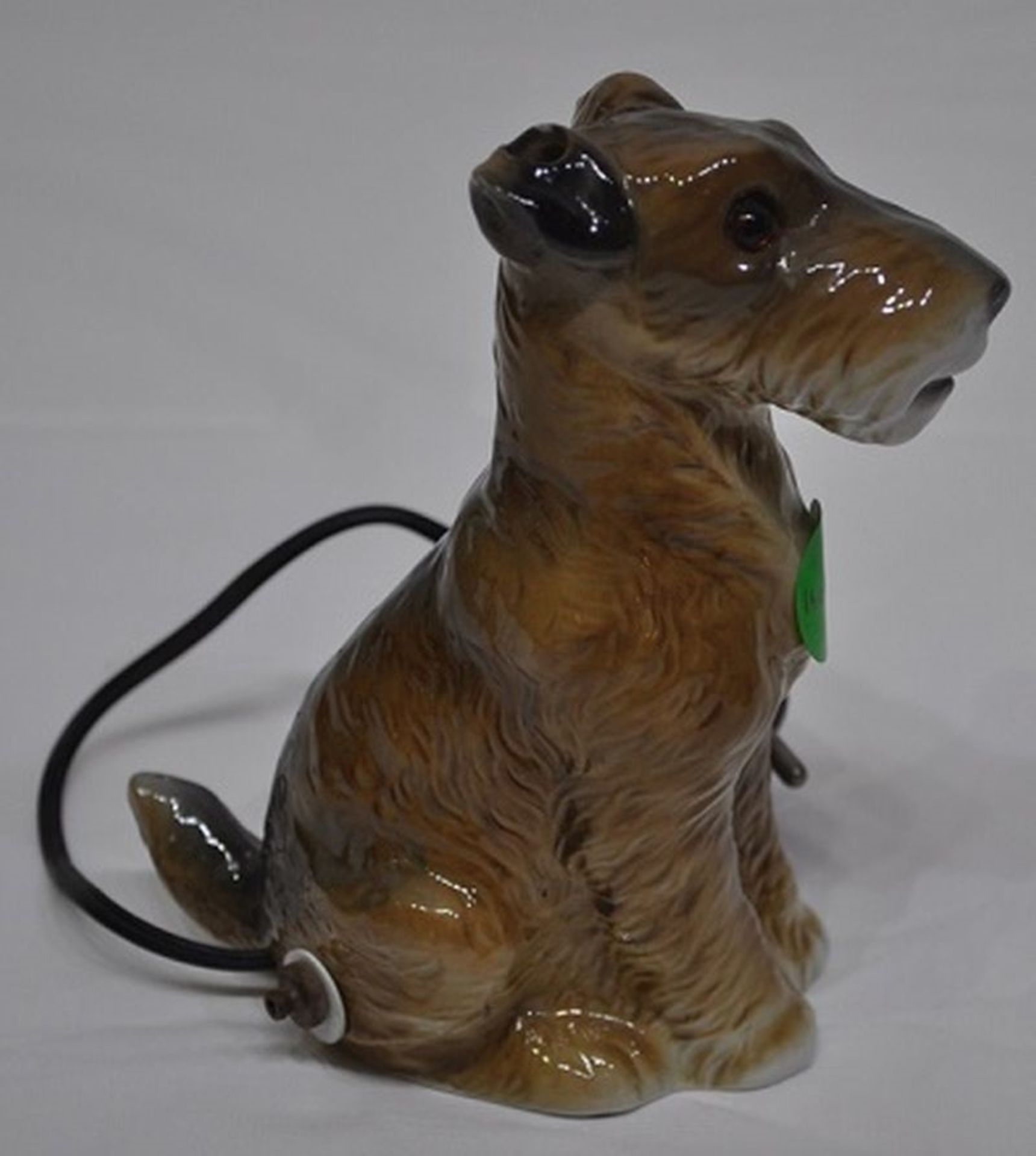Zauberhafter alter Foxterrier Terrier Porzellan Rauchverzehrer - Bild 2 aus 3