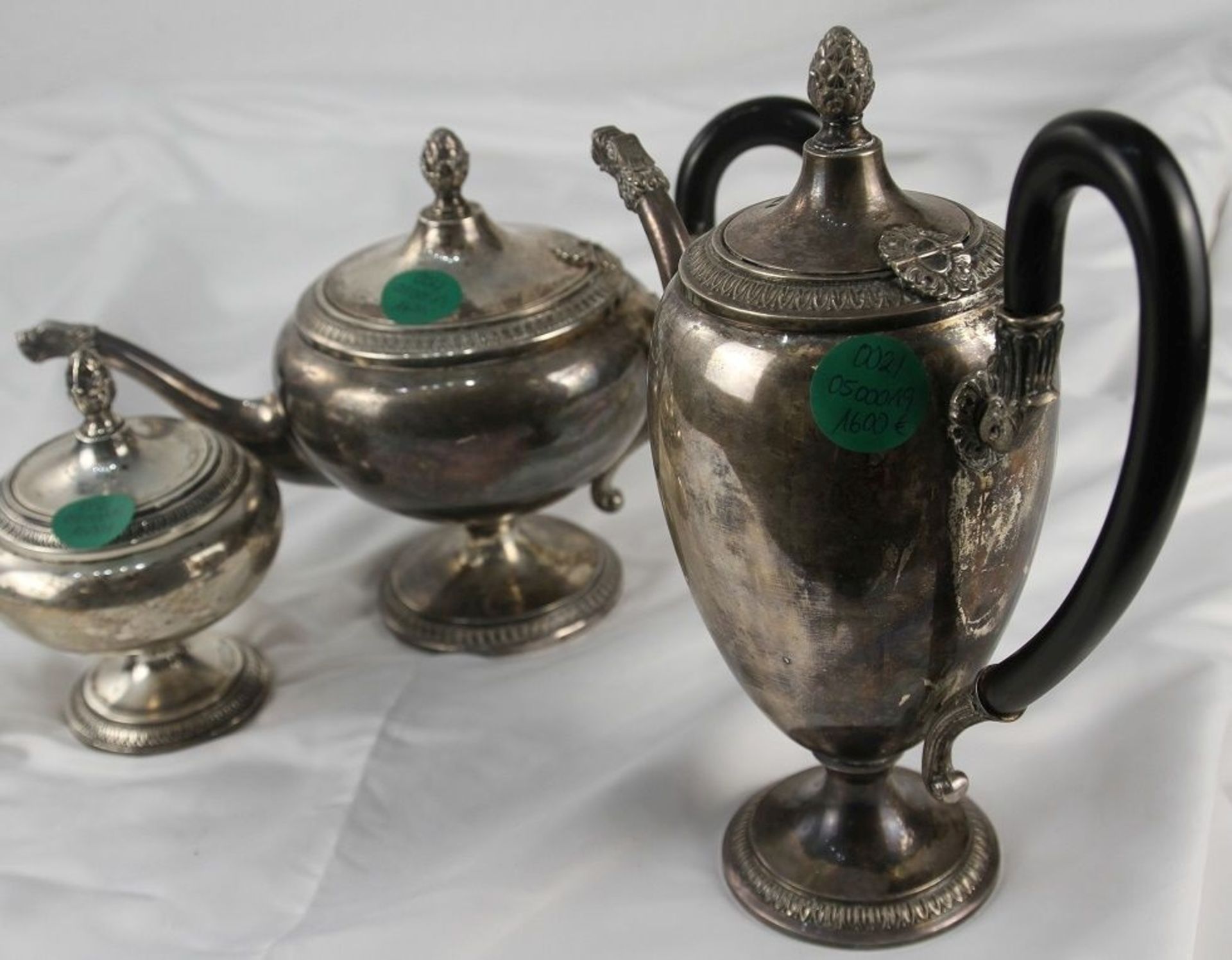 Antiker Kaffee Teekern, Silber, div. Punzen - Bild 5 aus 9