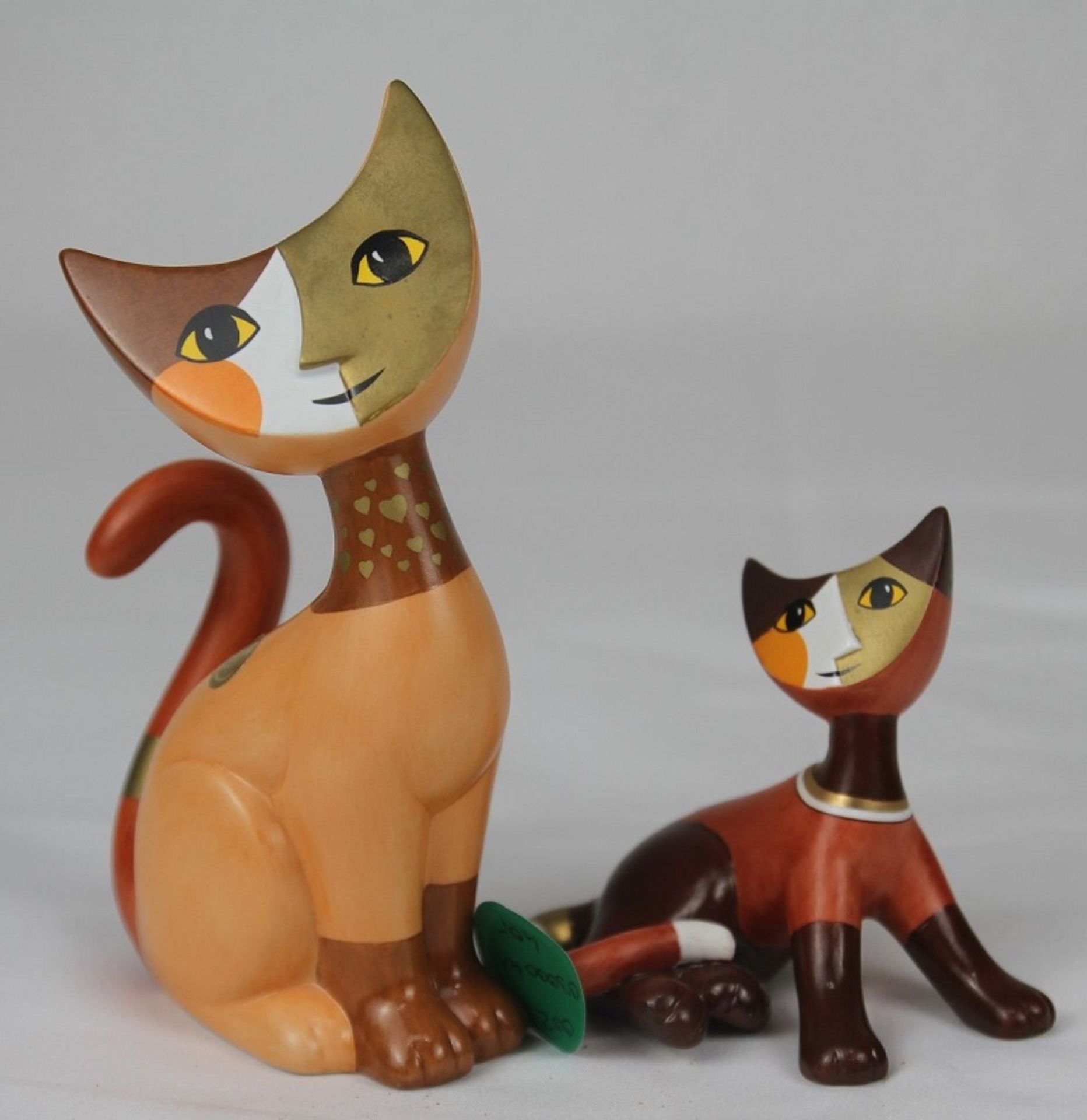 Rosina Wachtmeister 2 zauberhafte Porzellan Katzen Goebel