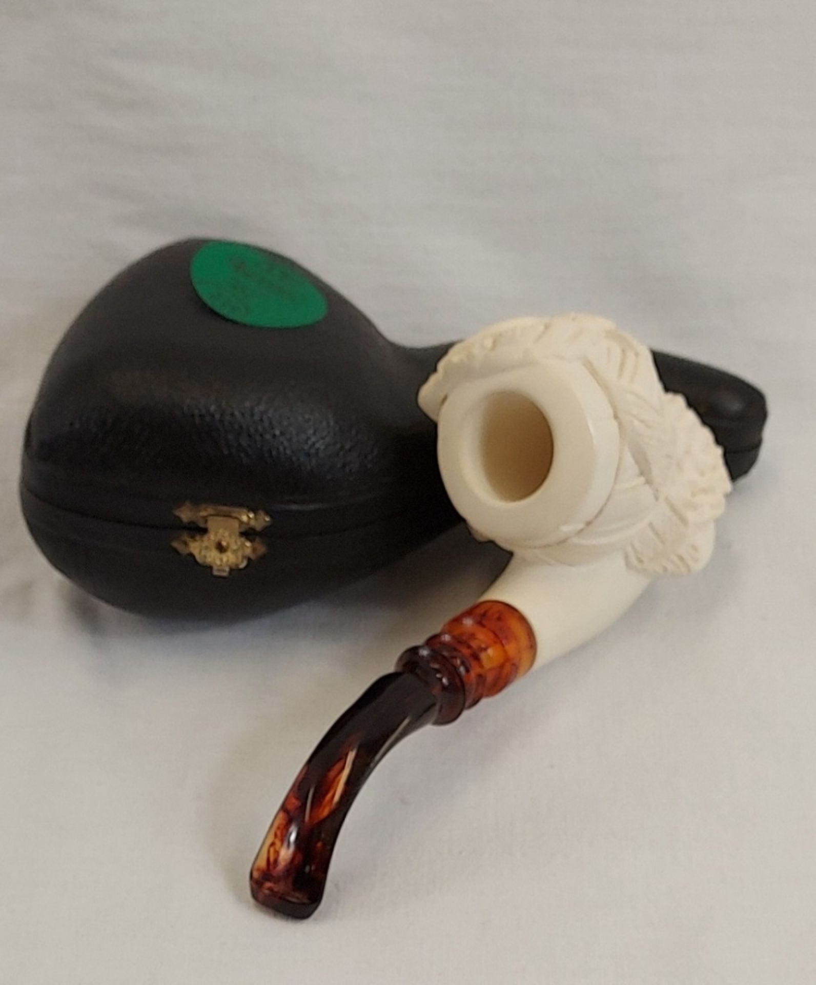 Schöne imposante Meerschaumpfeife Pfeife incl. Etui - Bild 3 aus 9