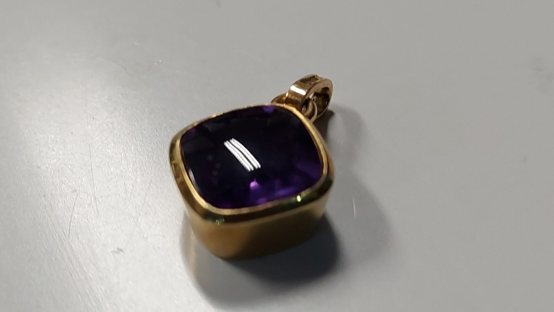 Zeitloser edler 750er Gold Anhänger Amethyst ca. 3,3g - Bild 5 aus 6