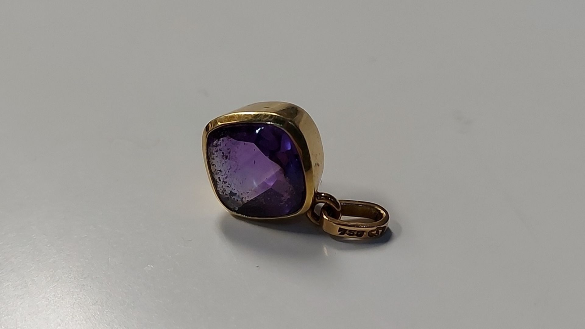 Zeitloser edler 750er Gold Anhänger Amethyst ca. 3,3g - Bild 4 aus 6