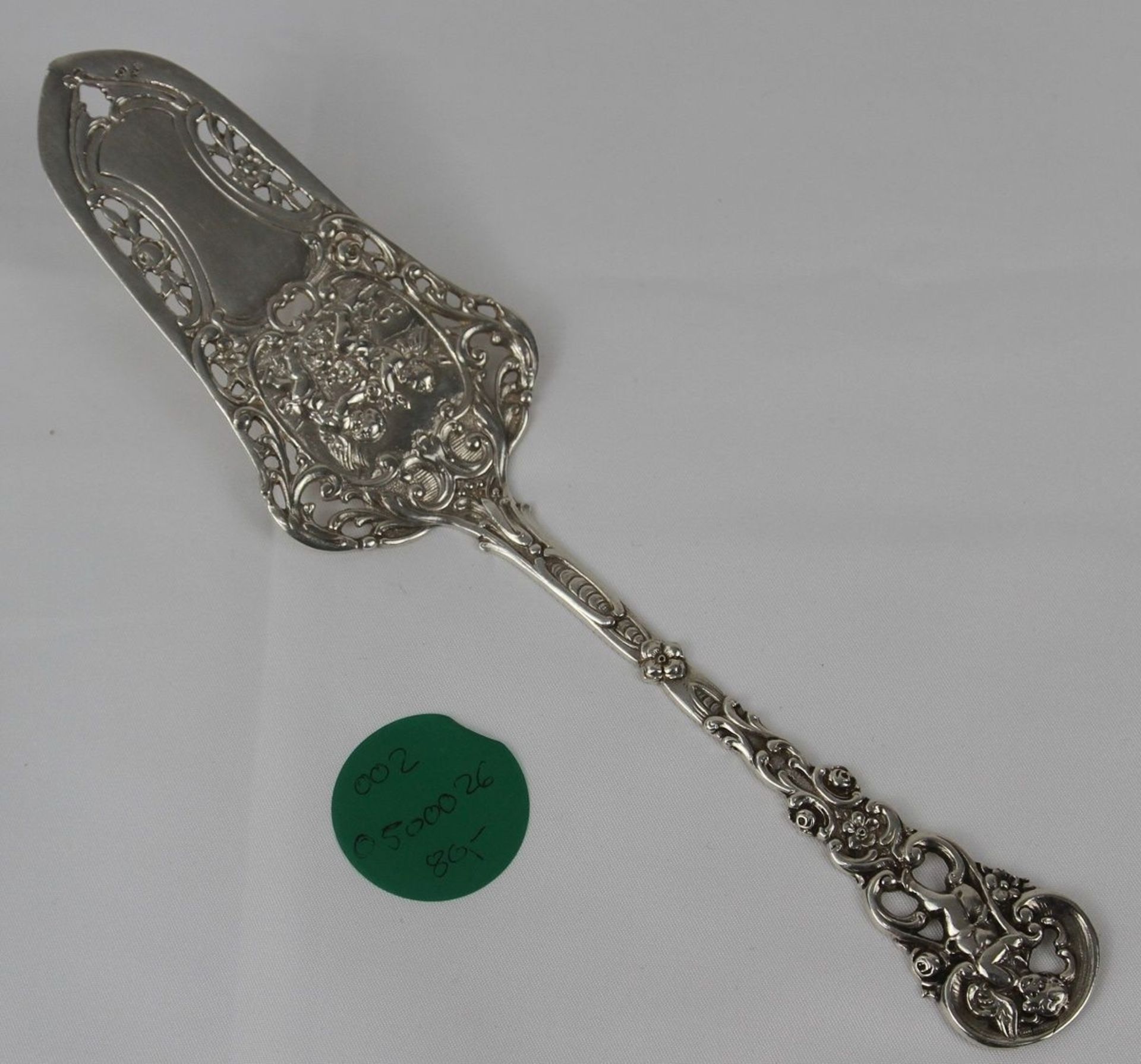 Antiker Tortenheber Barockdekor 800er Silber ca. 43g