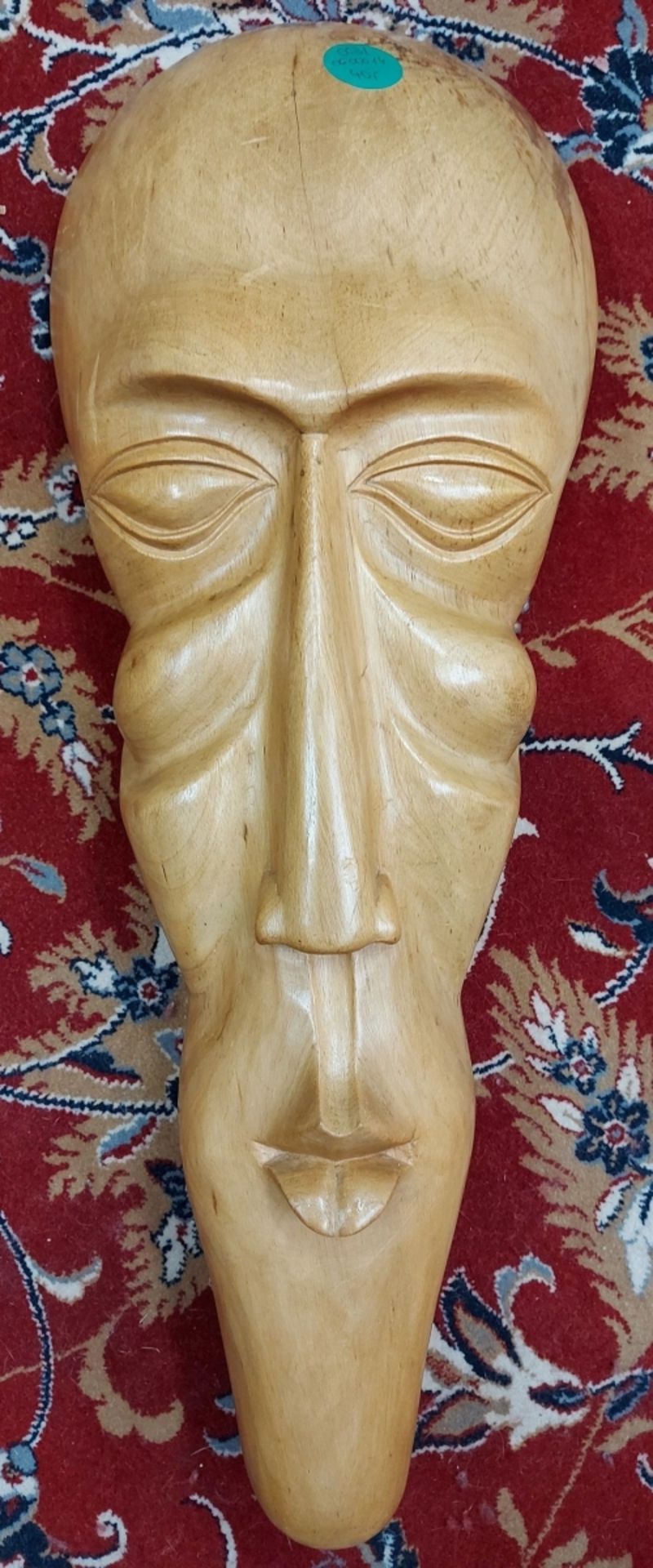 Aus Kapitänsnachlass - XL Holz Maske Wandbehang Sri Lanka ca. 60cm - Bild 11 aus 12