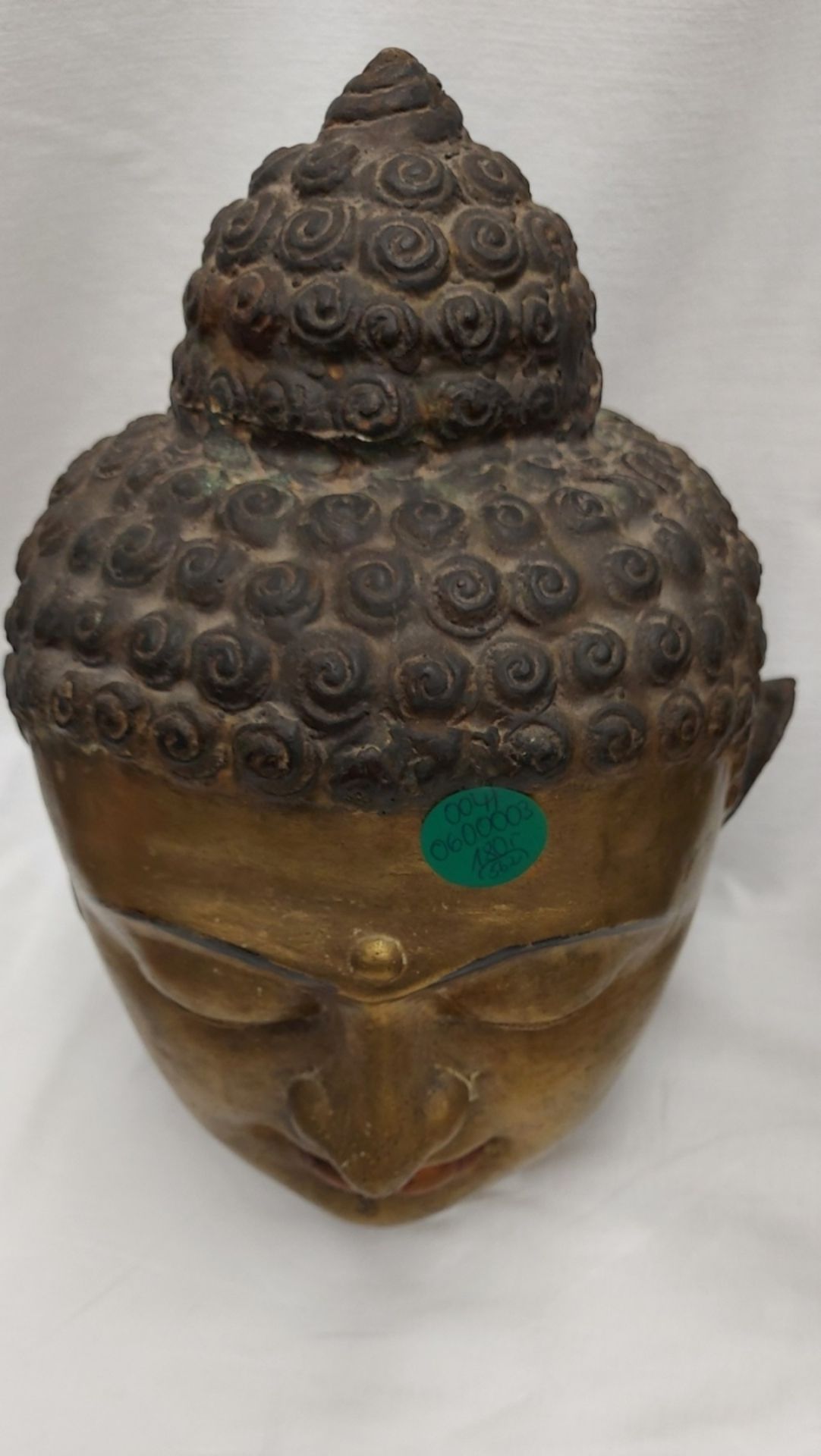 Antiker Buddha Bronze Kopf Hohlguss Handarbeit - Image 4 of 10