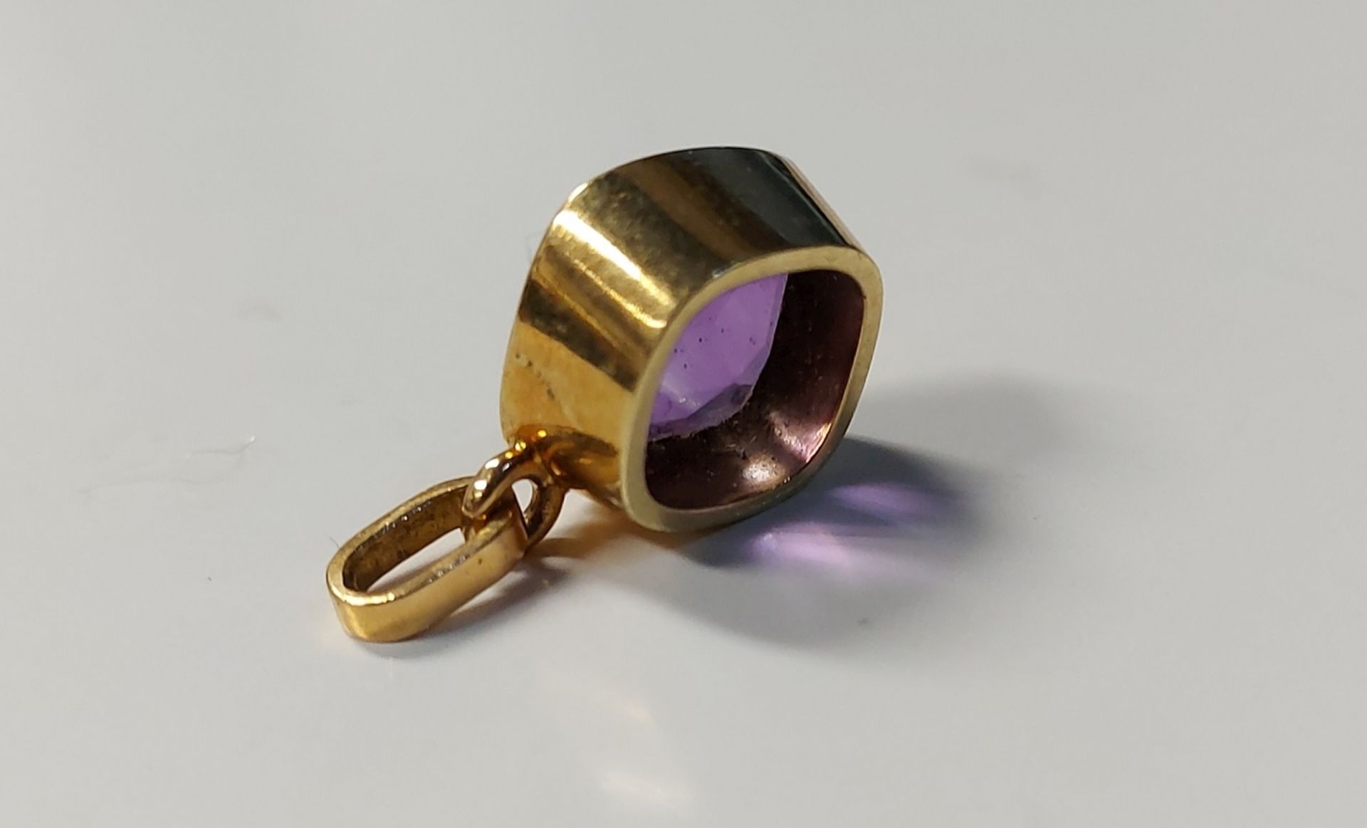 Zeitloser edler 750er Gold Anhänger Amethyst ca. 3,3g - Bild 3 aus 6