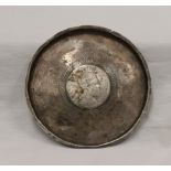 Antiker Silberteller Münzteller Birr Menelik II Silber Gewicht ca. 80 g