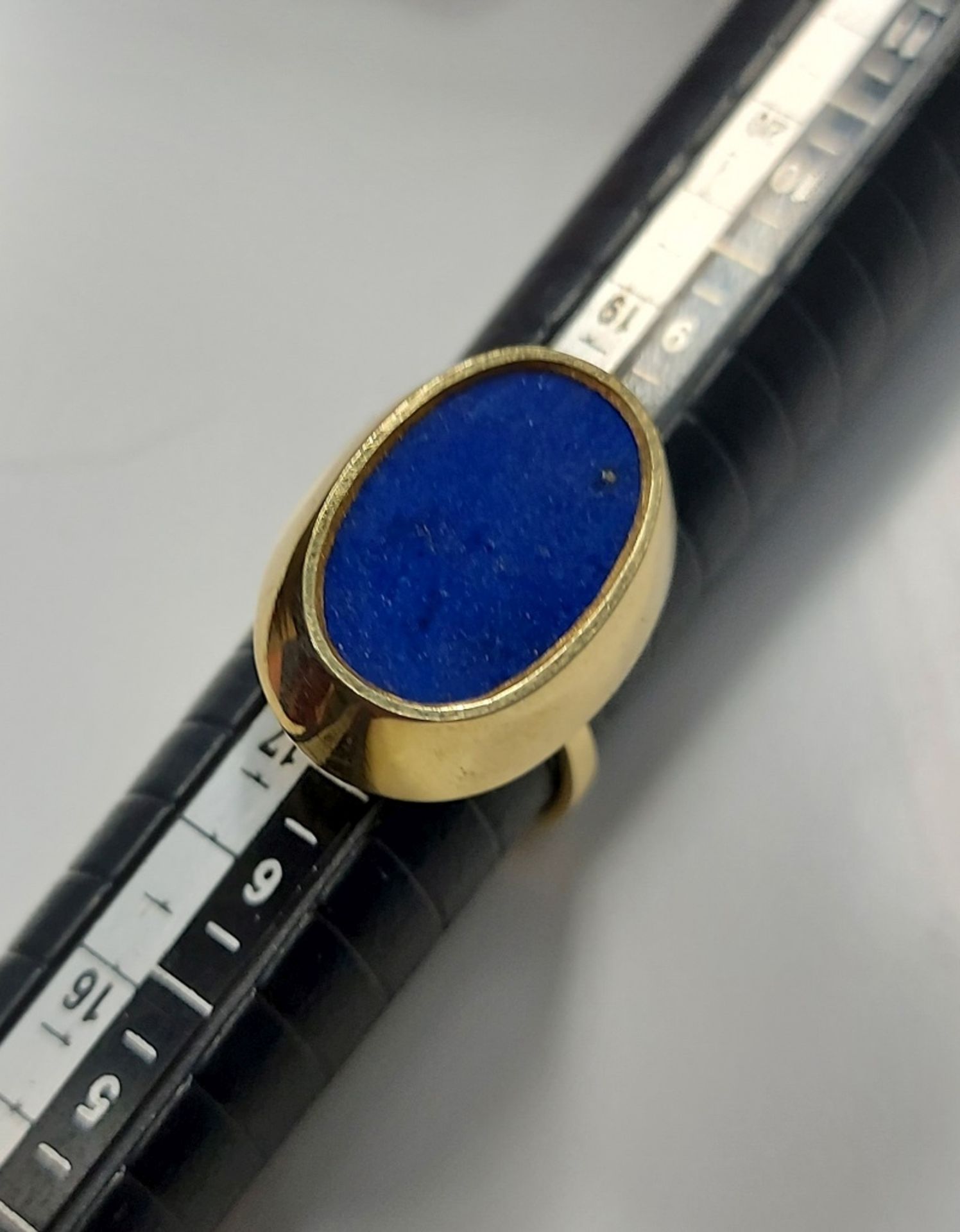 Toller Damenring Lapis Lapislazuli 585 GG 14K wie neu - Bild 9 aus 9