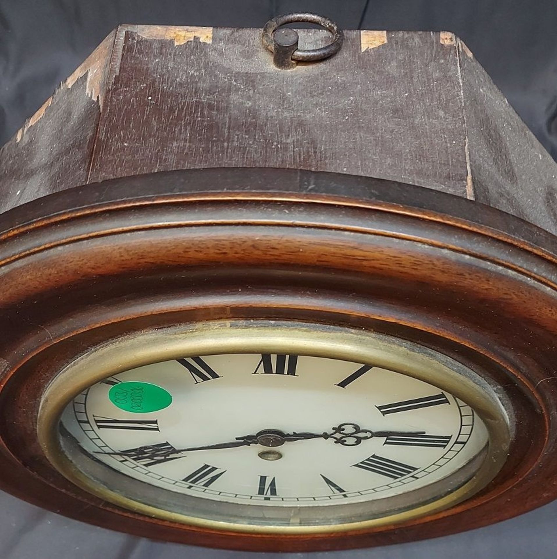 Gustav Becker Alte Wanduhr Officeclock Schweizer Uhrwerk - Bild 2 aus 11