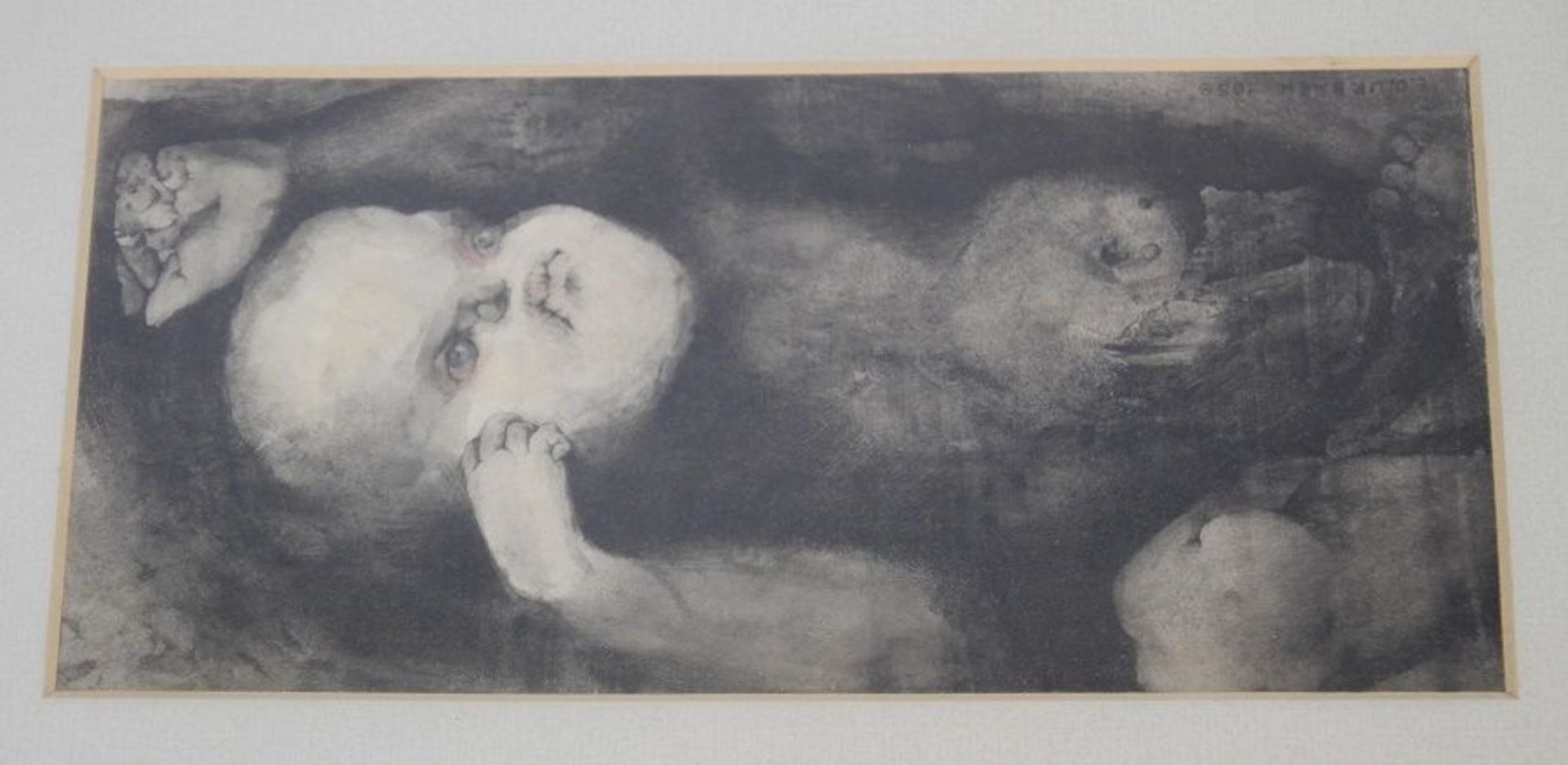 E. O. Urbach Lithographie "Erwachtes Kind" - Bild 3 aus 3