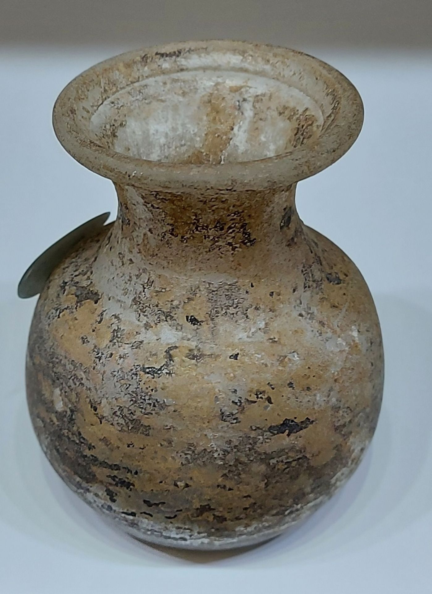 Alte Vase Glasvase Abrissvase verm. römisch - Image 8 of 12