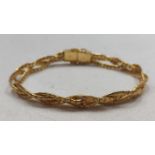 Gold Armband Damenarmband geflochten 585GG, 14k, Gewicht ca. 21,8g