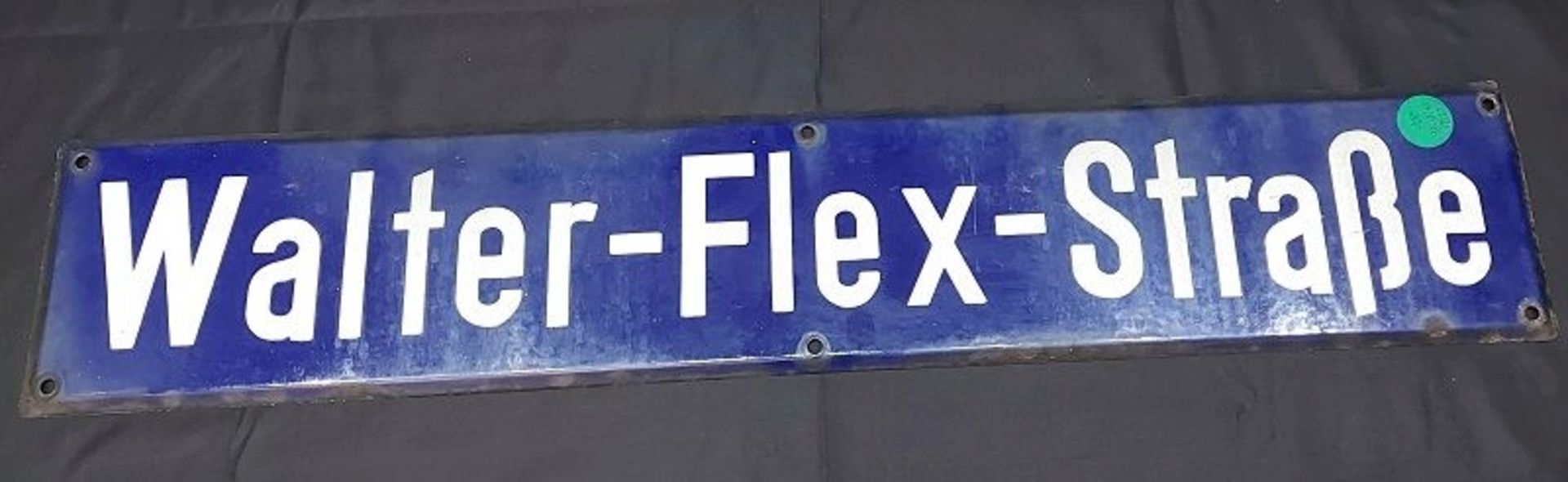 Schönes altes Emaille Strassenschild "Walter-Flex-Str" - Bild 4 aus 4